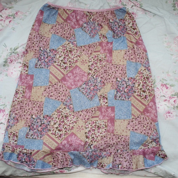 pssst Dresses & Skirts - Y2K Paisley Patchwork Midi Skirt